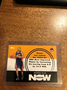 2007-08 Topps Basketball Generation Now # GN18 Monta Ellis - Picture 1 of 2