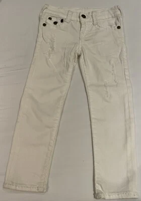 New With Tags - True Religion Casey Super T Jeans - Toddler Size 4 - Off White - Imagem 1 de 4