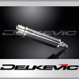 Kit silenciador de escape de carbono redondo de 14" Kymco Downtown 300i 2011-2016 sin cordones - Imagen 1 de 5