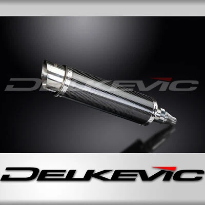 Kit silenciador de escape de carbono redondo de 14" sin cordones Kymco Downtown 300i 2011-2016 Foto 1 de 4