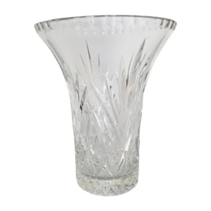 9" Tall Round Crystal Vase Elongated Teardrop Design - Picture 1 of 6