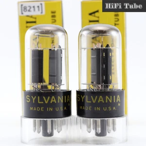 SYLVANIA 12SN7GT US match pair TUBES IN ORIGINAL BOX Ring Getter Silver Top - Picture 1 of 5