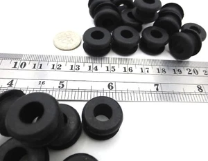 Rubber Grommet - Fits 1/2" Hole, 1/4" Panel, 5/16" ID - High Quality Perfect Fit - Picture 1 of 12