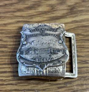 Trench Art Brass Belt Buckle Circa WWII Field Museum Natural History Chicago - Picture 1 of 4