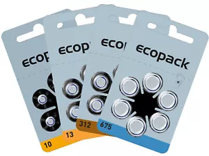 60 x VARTA ecopack HörgeräteBatterien Knopfzelle Typ 10-13-312-675 für Hörgerät - Bild 1 von 5