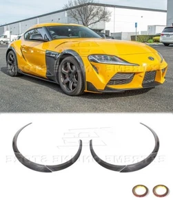 Pair Front Side Wheel Molding 20-Up Toyota GR Supra CARBON FIBER Fender Flares - Picture 1 of 12