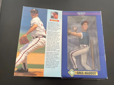 1997 Starting Lineup Greg Maddux 12 Inch Fully Posable Figure Braves Sealed Cover