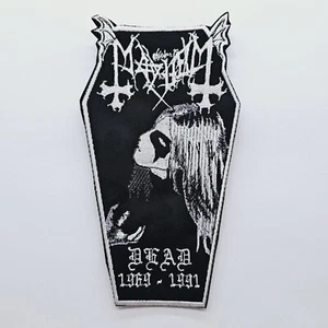 PARCHE BORDADO Mayhem Dead Coffin blanco - Imagen 1 de 2