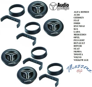 Set 4 Tweeter AUDIODESIGN DW.20 Universal Für Alfa Fiat Lancia Vorne / Heck Auto - Bild 1 von 5