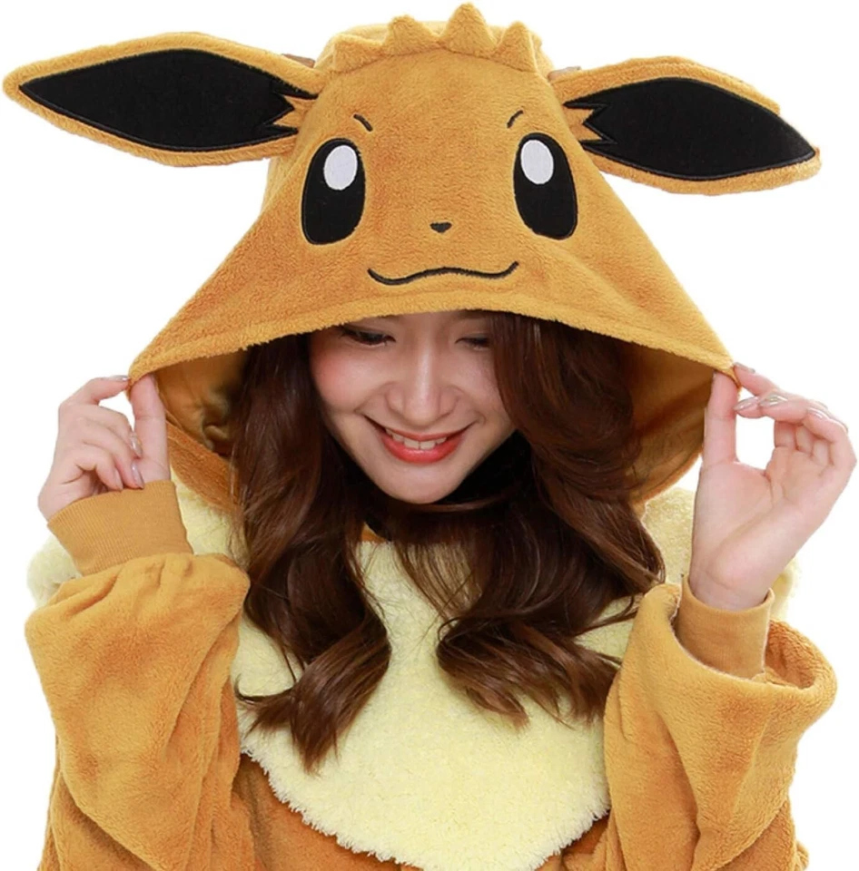 SAZAC Pokemon Eevee Costume EIEVUI Cosplay Coral Meyer Adult Unisex Tmy71