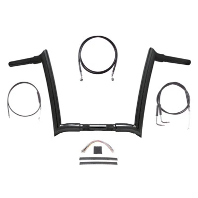 Kit de manillar Yaffe Monkey Bar 1996-2006 1/4" negro 12" Harley Softail Foto 1 de 2