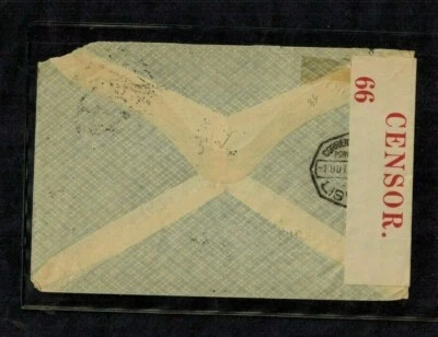 Bermuda WWII Censor Cover C22 Red Censor #66 - Image 1 of 2