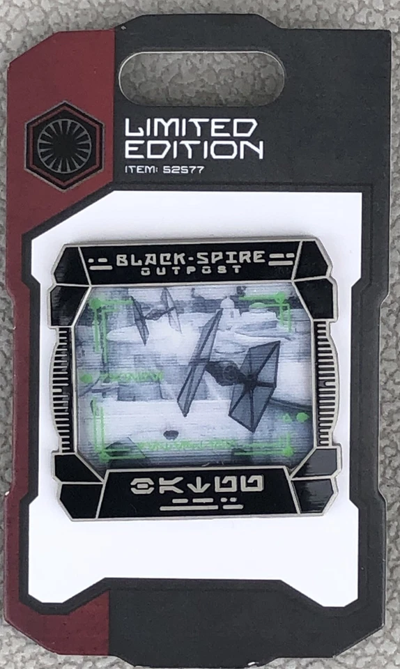 Prendedor Disney DLR Star Wars Galaxys Edge Black Spire Outpost LE TIE nave de combate Foto 1 de 1