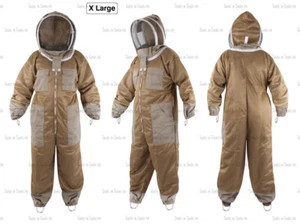 KHAKI ERWACHSENE X- LARGE DREILAGIGER MESH IMKERANZUG BIENE BELÜFTET KÜHLE LUFT - Bild 1 von 4