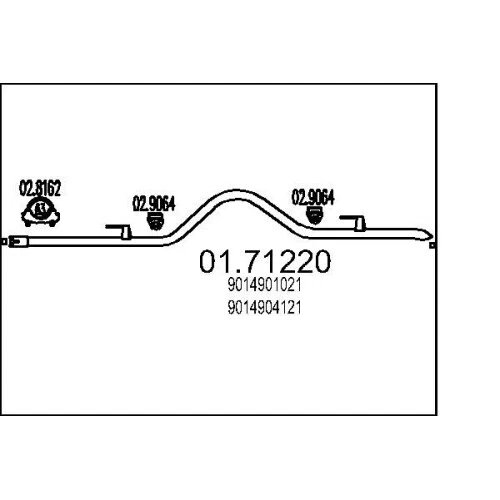 MTS Abgasrohr NEU für Mercedes Sprinter 308 310 311 312 313 316 Auspuff Endrohr - Bild 1 von 1