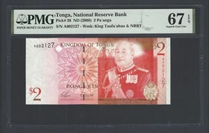 Tonga 2 Pa'anga ND (2008) P38 Stempelglanz Graded 67 - Bild 1 von 2