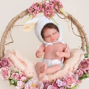6 in MINI BABY DOLL Soft Full Body Silicone Lifelike Realistic Reborn Kids New - Picture 1 of 7