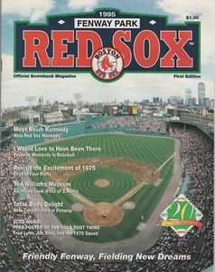 BASEBALL Scorebook (1995) RED SOX (Used) 20th Ann 75 Series Rice Lynn - Picture 1 of 3