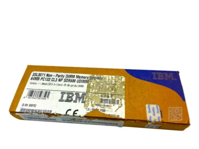 33L3071 I Open Box IBM 64MB SDRAM UDIMM PC133 168 Pin Memory Module - Image 1 of 3