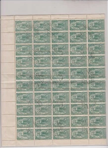 SLOVENIA,SHS,Yugoslavia 50 v sheet of 50 MARIBOR CTO perforation error RR - Picture 1 of 2