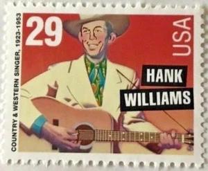 HANK WILLIAMS - PRIMERA SUPERESTRELLA DE LA MÚSICA COUNTRY - SELLO CONMEMORATIVO - 1993 USPS  - Imagen 1 de 1