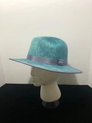 Fedora de lana Bruno Capelo Denim Swirl Monarch Collection talla mediana Foto 1 de 4