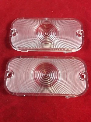 NUEVO 1966-1968 EARLY FORD BRONCO JUEGO DE LENTES DE LUZ DE ESTACIONAMIENTO/SEÑAL DE GIRO FRONTAL TRANSPARENTE Foto 1 de 4