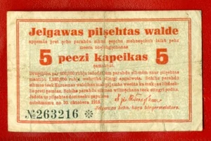 LETONIA LETONIA ALEMANIA RUSIA MITAU 1915 5 KOPEKS 621 - Imagen 1 de 2