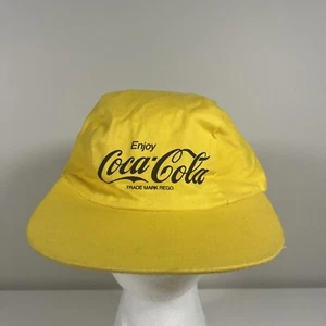 Vintage 90’s Coca Cola Cap Hat Yellow One Size - Picture 1 of 6