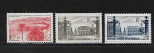 France 1946-48 MNH SC# 573-575 Cannes, Stanislas square, Nancy - Picture 1 of 1