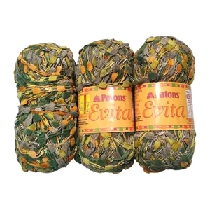 LOTTO 3 PATONI EVITA Nylon Scala Filato COSTA Verde Grigio Arancione Giallo Autunno - Foto 1 di 6