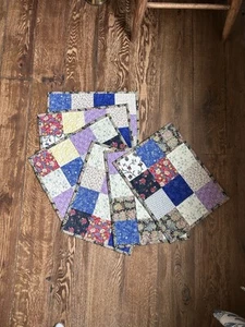 Vintage Set Of 6 Quilted Double Sided Place Mats Vera Bradley Style - Picture 1 of 10