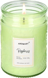 Scented Candles Clearance 12 Oz, Raspberry Soy for Home Scented,... - Picture 1 of 6