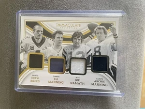 2023 Immaculate Brees/Eli Manning Namath/Archie Manning Immaculate Monuments /49 - Picture 1 of 2