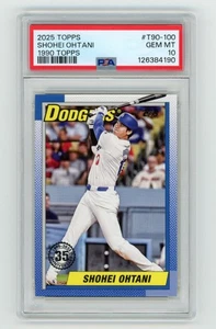 PSA 10 Shohei Ohtani 2025 Topps 1990 béisbol #T90-100 Jugador Más Valioso de los Dodgers de Los Ángeles - Imagen 1 de 2