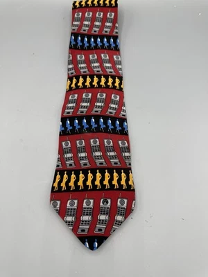 Corbata de Seda Vicky Davis Retro Patrón de Teléfono Celular Novedad Corbata Hecha en EE. UU. Foto 1 de 3