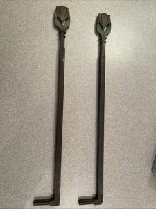 Vintage Antique Pair of Matched Art Deco Swing Arm Curtain Rods - Picture 1 of 9