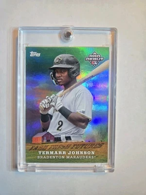 🔥#'d 41/99🔥2023 Topps Pro Debut Termarr Johnson Farm Fresh Futures Green SP... - Image 1 of 3
