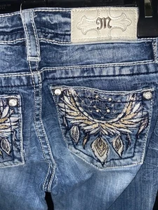 Miss Me Jeans Medium Wash Chloe Boot Cut 26x34 CX17 - Picture 1 of 12