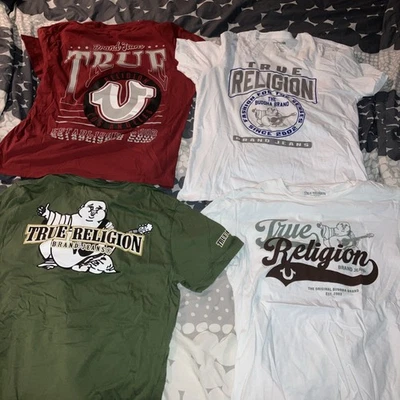 Lot Of 4 True Religion Mens T Shirts L/M - Image 1 of 4