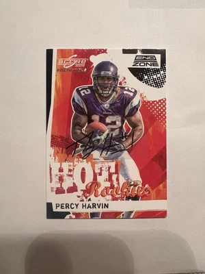 2009 Percy Harvin Score Inscriptions End Zone Auto RC #d 5/6 🔥 - Image 1 of 4