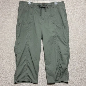 dip Caprihose Damen 16 olivgrün Frontreißverschluss Knopf Kordelzug Taschen - Bild 1 von 11