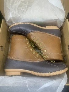 Lands End Men's Haze Duck Boot Cognac Brown, 3M Thinsulate, Size 13 New in Box - Picture 1 of 7