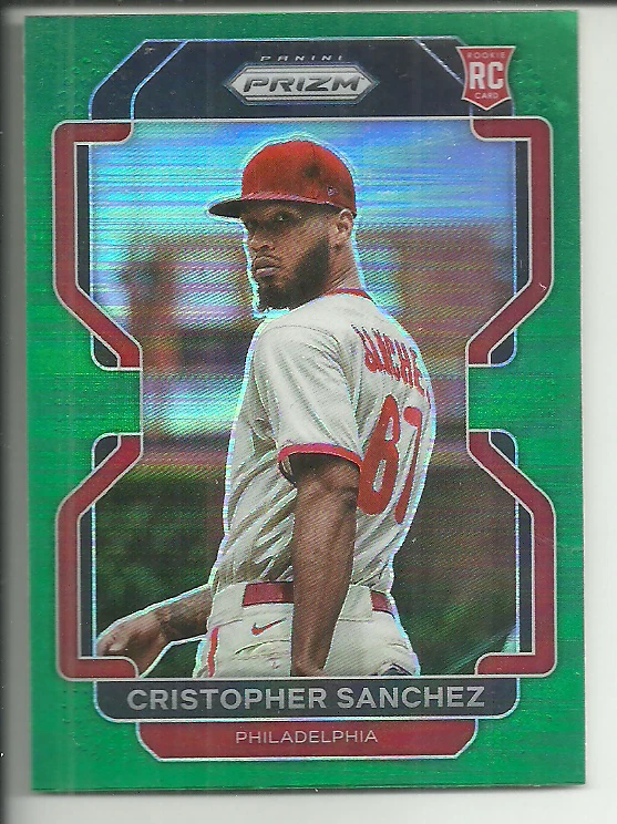 CRISTOPHER SANCHEZ 2022 PANINI PRIZM GREEN PRIZM REFRACTOR RC #219!!!!PHILLIES! - Image 1 of 1