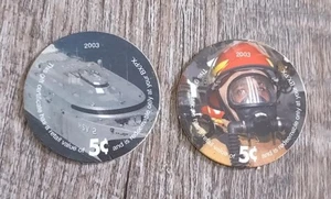 TWO 2003 AAFES Military Pogs Five Cent Gift Certificates - Picture 1 of 2