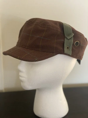 Vintage GOORIN Newsboy Cabbie Cap Hat Medium Plaid Unisex 90s NWT Brown - Изображение 1 из 4
