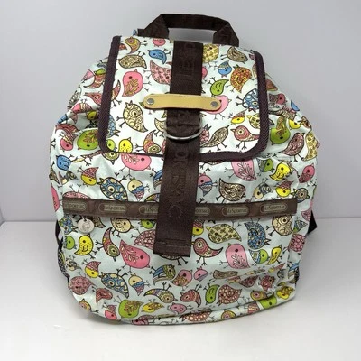 Lesportsac Women’s Backpack Flower Spring Bird Chicks All Over Print Draw String - Image 1 of 4