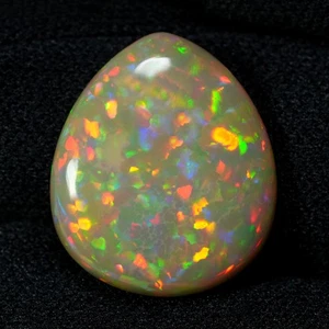 7.36Ct Rare! AAA Orange Body With Rain Of Colors Play Pattern 100% Natural Opal - Picture 1 of 5