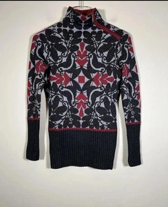 Krimson Klover Pullover Damen XS Wolle asymmetrisch Reißverschluss skandinavisch Boho nordisch - Bild 1 von 8
