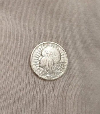 Moneda de plata Polonia 1932 2 zlote reina águila Jadwiga en estuche Polska de preguerra Foto 1 de 2